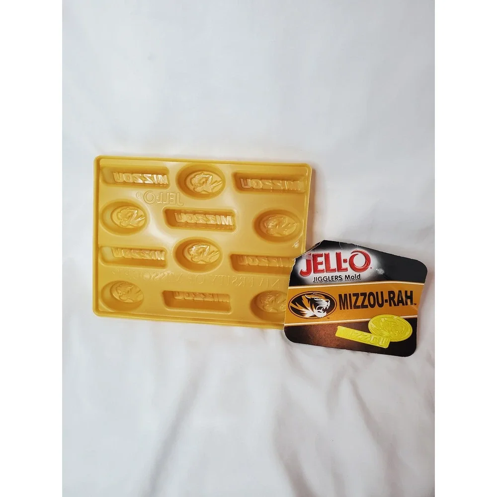 Jell-O Jigglers Mold University of Missouri Mizzou Tigers NCAA Gold Plastic New